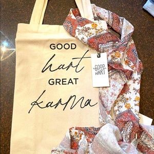 Matilda Jane Good Hart tote bag and scarf set NWT